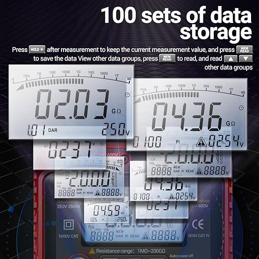 Megohmmeter Multimeter Impedance Tester Digital Impedance Tester Aneng Mh13 - Image 7