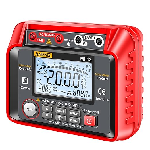 Megohmmeter Multimeter Impedance Tester Digital Impedance Tester Aneng Mh13