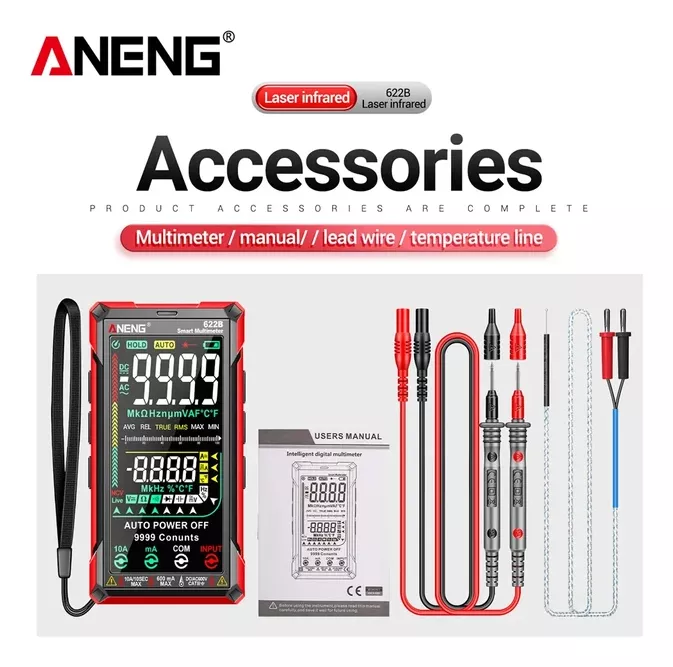 Aneng 622b Smart Smart Voltmeter Digital Multimeter - Image 2