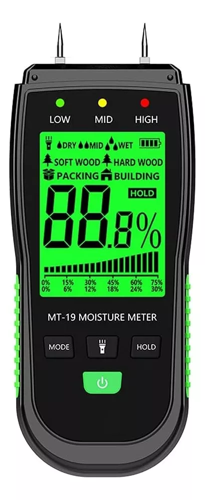 Humidity Meter Hygrometer Wood Digital Detector Display MT-19