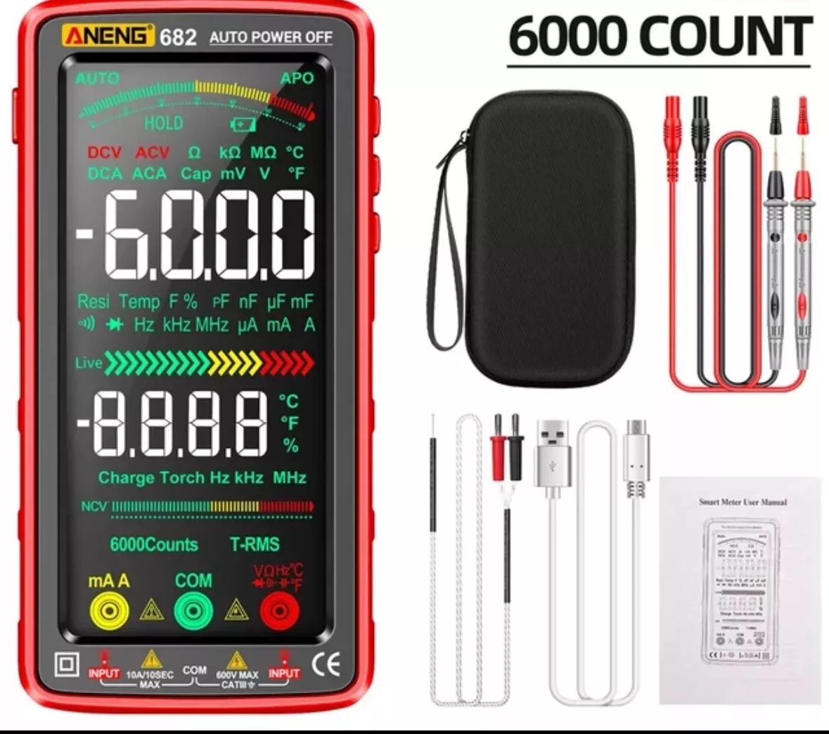 Aneng 682 Smart Smart Digital Multimeter Voltage - Image 4