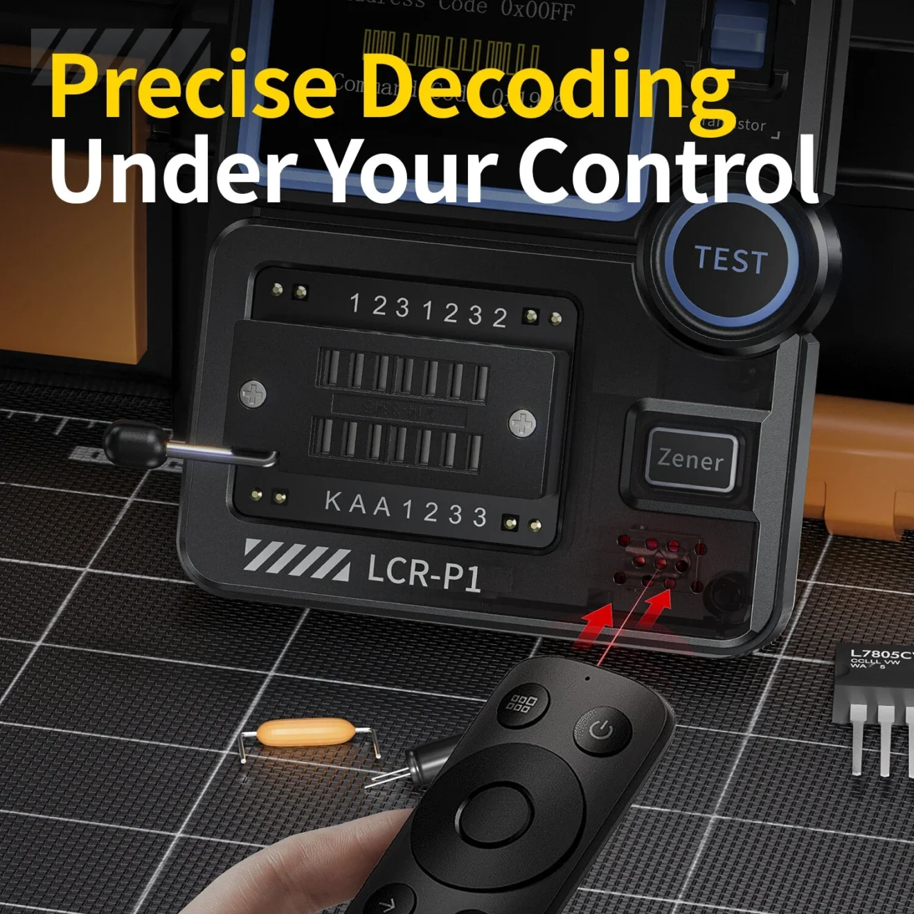 Transistor Tester Multimeter Capacitance Diode Tester Fnirsi LCR-P1 - Image 2