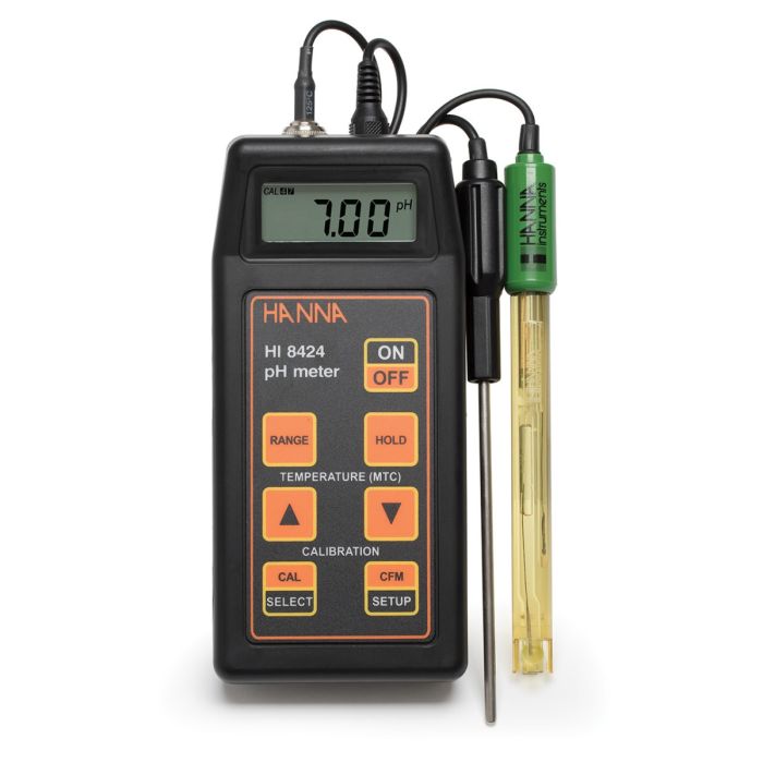 Hanna Hi8424 Handheld Digital Ph Orp Mv Temperature Meter
